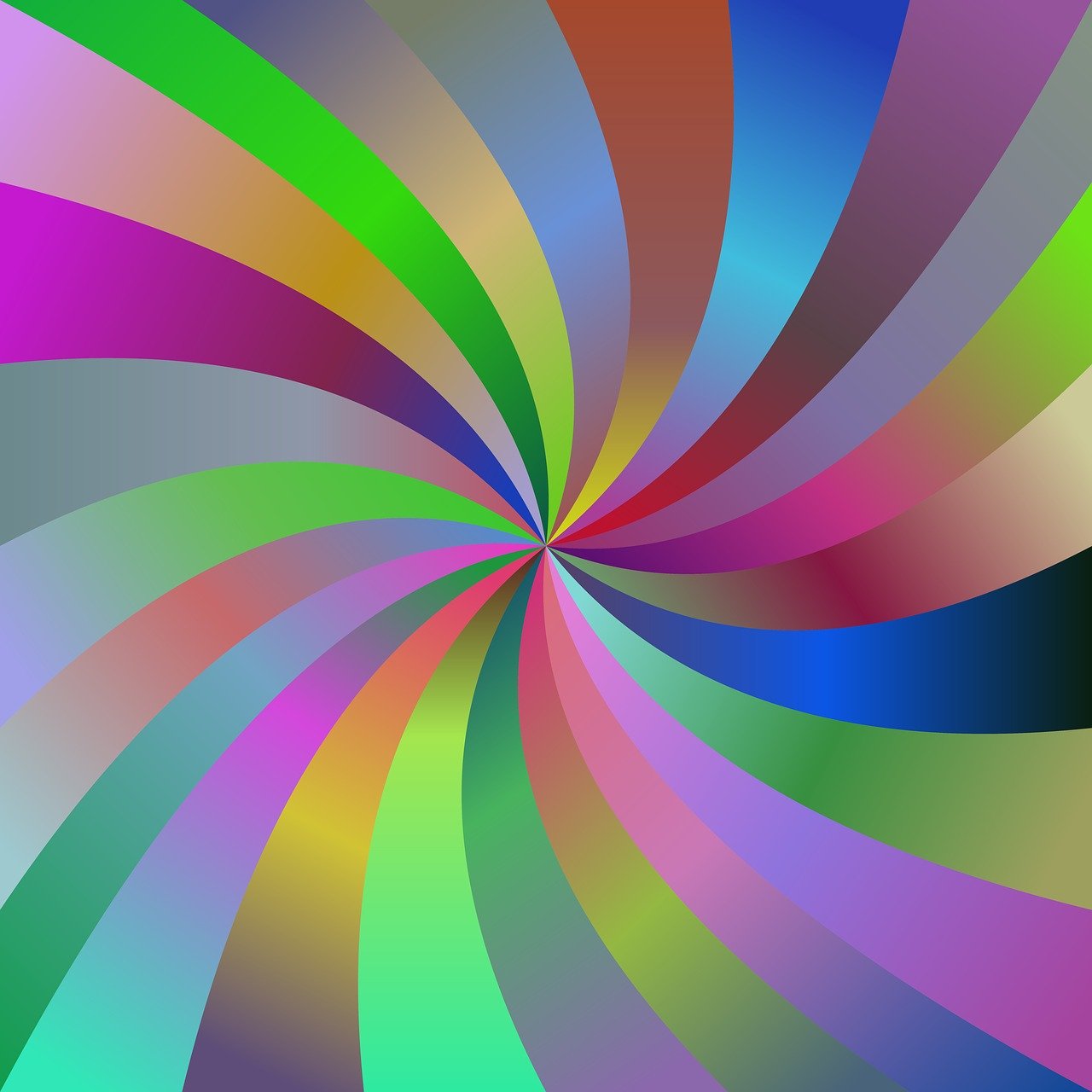 Bunte Farbspirale